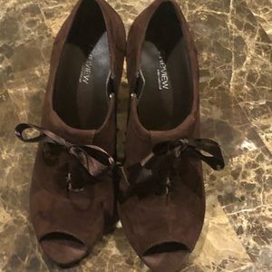 Preview International Brown Suede Heels